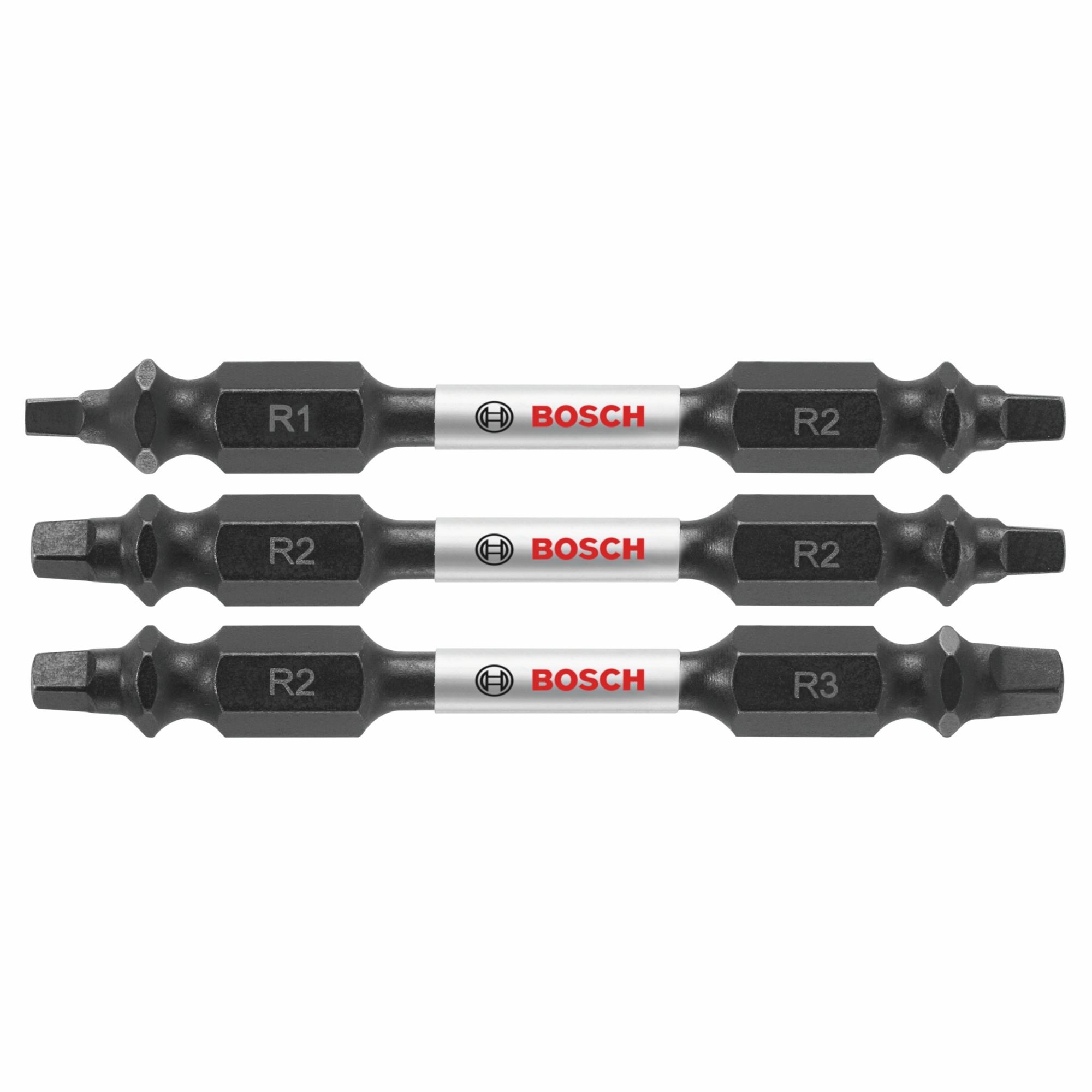Bosch Impact Tough Double-Ended Bit Set — 2.5in., Square, 3 Pcs, Model# ITDESQV2503